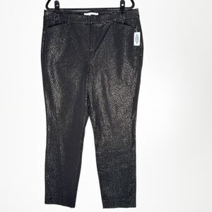 New Old Navy High-Waisted Pixie Gold Foil-Dot Ankle Pants Women's Size 16